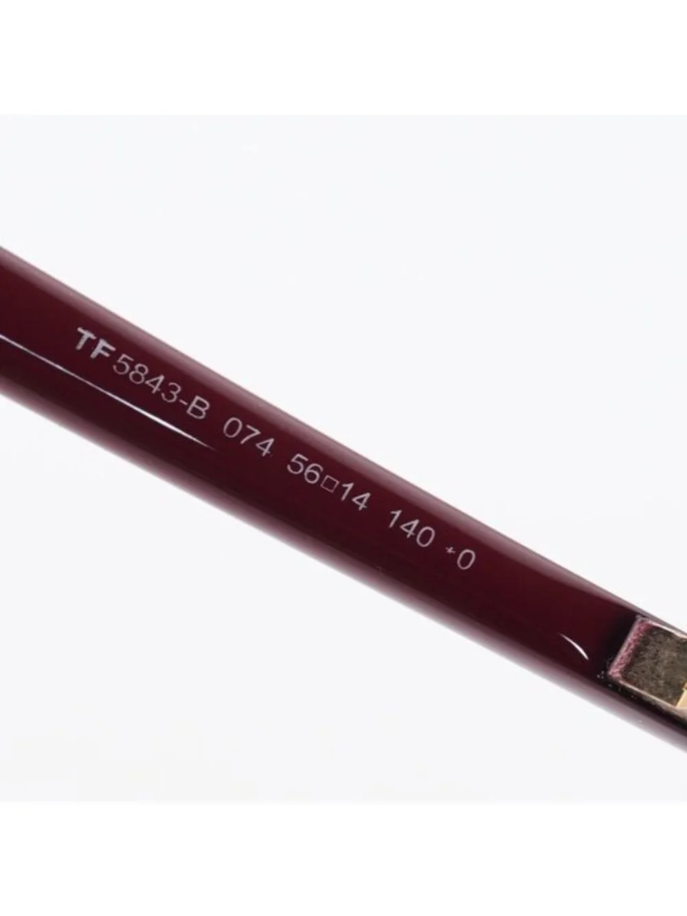 Tom Ford FT5843-B 074 Eyeglasses Bordeaux 56mm Cat Eye Frame, Blue Light Block
